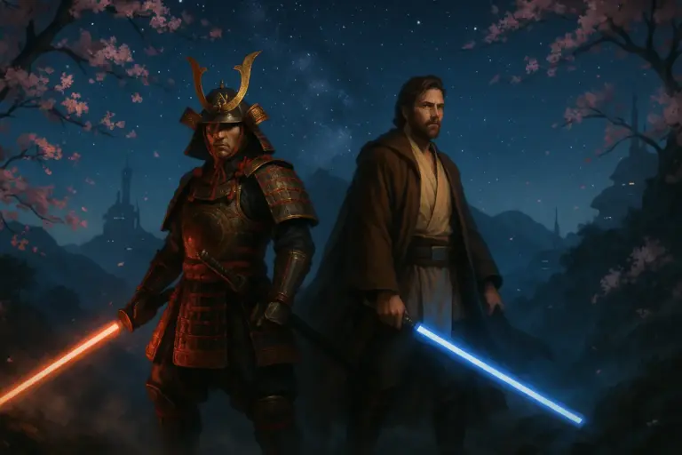 Samurai and Jedi aesthetic fusion
